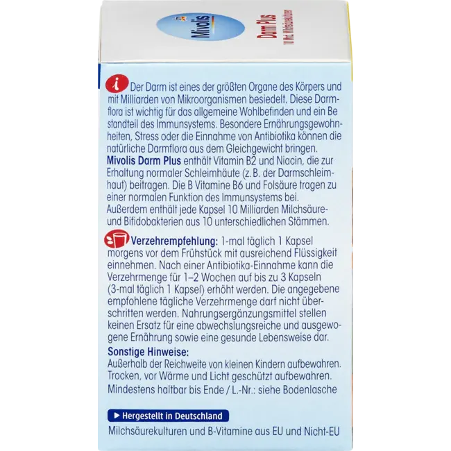 Mivolis Darm Plus Capsules 30 St 10.0 g