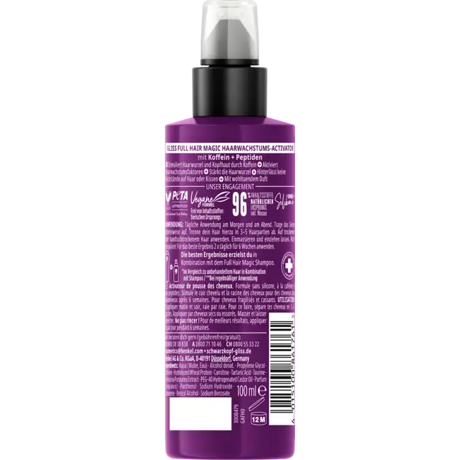 Schwarzkopf GLISS Haarwater Haargroeiactivator Full Hair Magic 100 ml