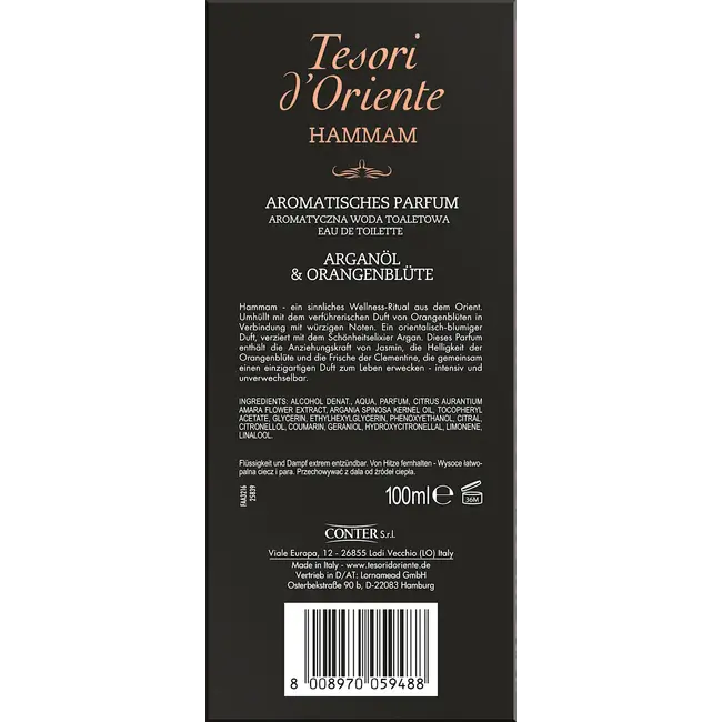 Tesori d'Oriente Hamam Eau De Toilette 100.0 ml