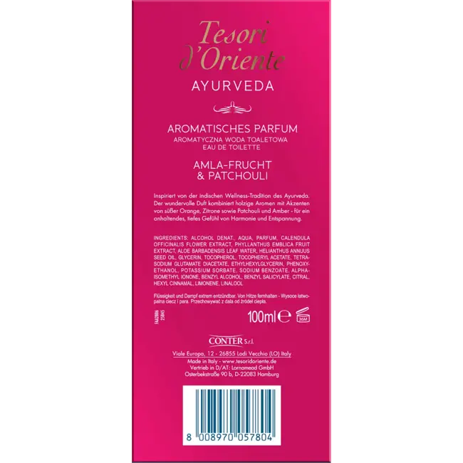 Tesori d'Oriente Ayurveda Eau De Toilette 100.0 ml