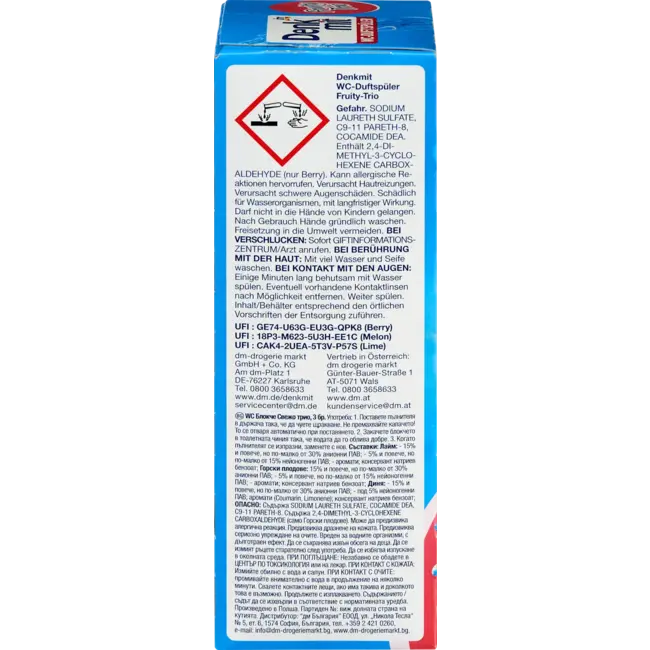 Denkmit WC Geurreiniger Fruity Trio 3.0 St