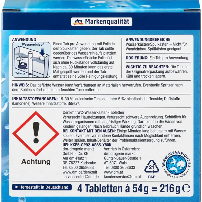 Denkmit Toilet Waterbak Tabs 4.0 St