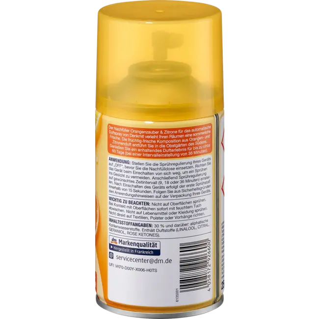 Denkmit Luchtverfrisser Automatische Geurspray Sinaasappelmagie & Citroen Navulverpakking 250.0 ml