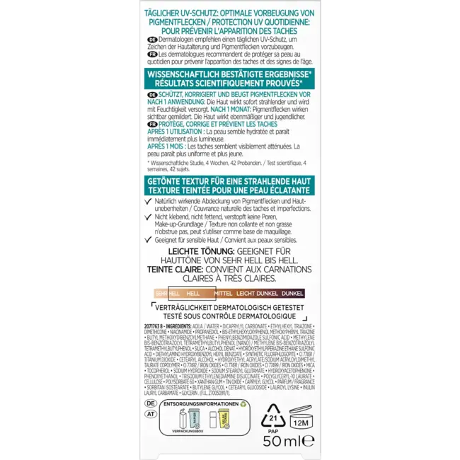 L'ORÉAL PARiS REVITALIFT Fluid Glow Bright Reveal Getint Licht LSF 50 50.0 ml