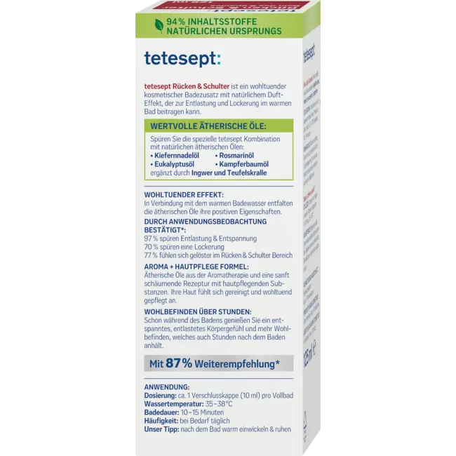 tetesept Gezondheidsbad Rug & Schouder 125.0 ml