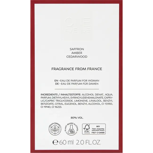One Avenue Rouge Eau De Parfum 60ml