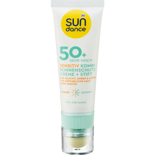 SUNDANCE Zonnebescherming Combi Gezichtscrème + Pen Sensitive SPF50+ (25ml + 3g) 1.0 St