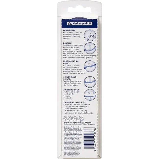 Dontodent Tandenborstel Junior X-cut, Zacht 2.0 St