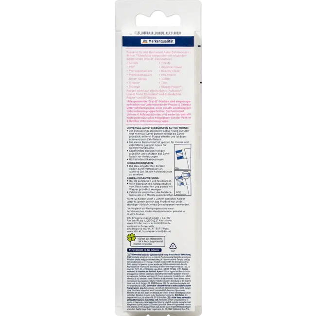 Dontodent Universele Opzetborstels Active Young Roze 4.0 St