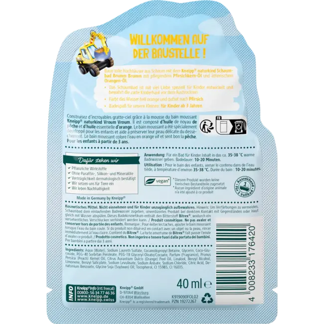 Kneipp Naturkind Schuimbad Brumm Brumm 40.0 ml