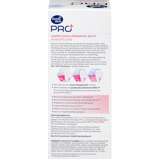 Dontodent PRO+ Mondspoeling PRO+ Tandvlees Probiotica Actief 400.0 ml