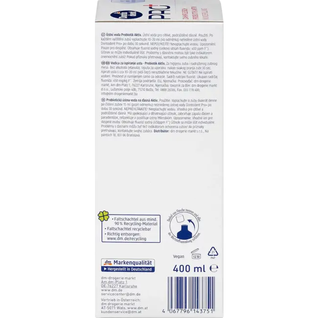 Dontodent PRO+ Mondspoeling PRO+ Tandvlees Probiotica Actief 400.0 ml