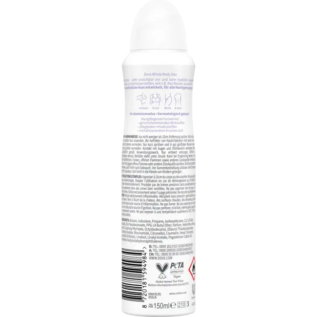 Dove Deospray Whole Body Lavendel & Kamille 150.0 ml