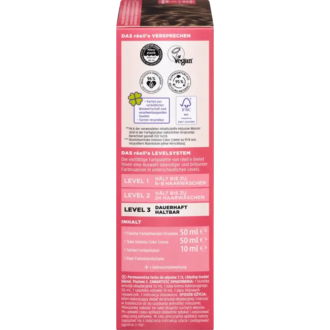 réell‘e Haarverf 7.11 Koel Medium Blond 1.0 St