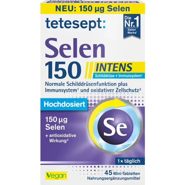tetesept Selenium 150 Intense Mini Tablet 45 St 12.8 g