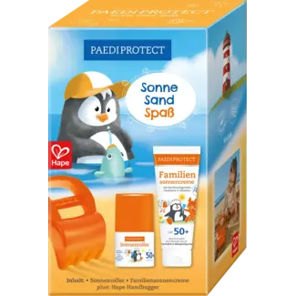 PAEDIPROTECT PAEDIPROTECT Zonwering Zomer Bundel, Zonnebrandcrème + Zonnebrandcrème SPF 50+