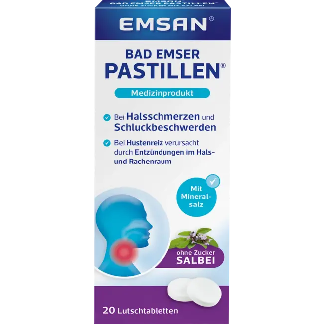 Emsan Keelpastilles Met Salie 20.0 St
