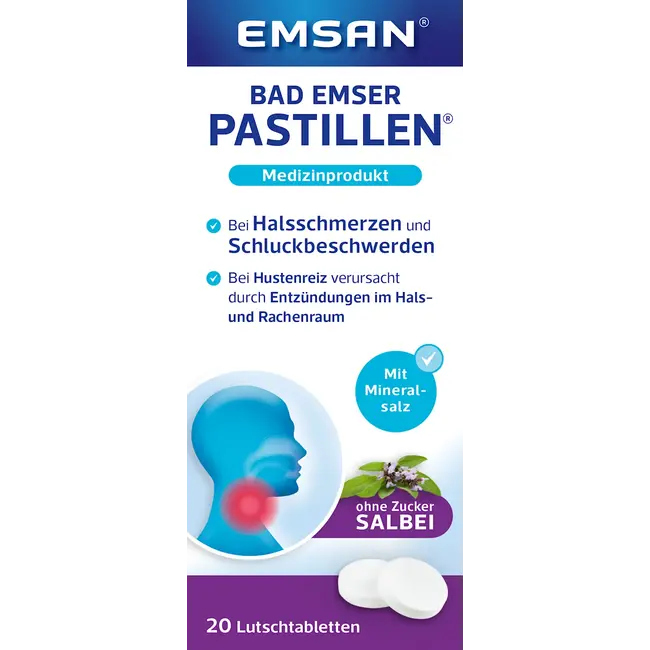 Emsan Keelpastilles Met Salie 20.0 St