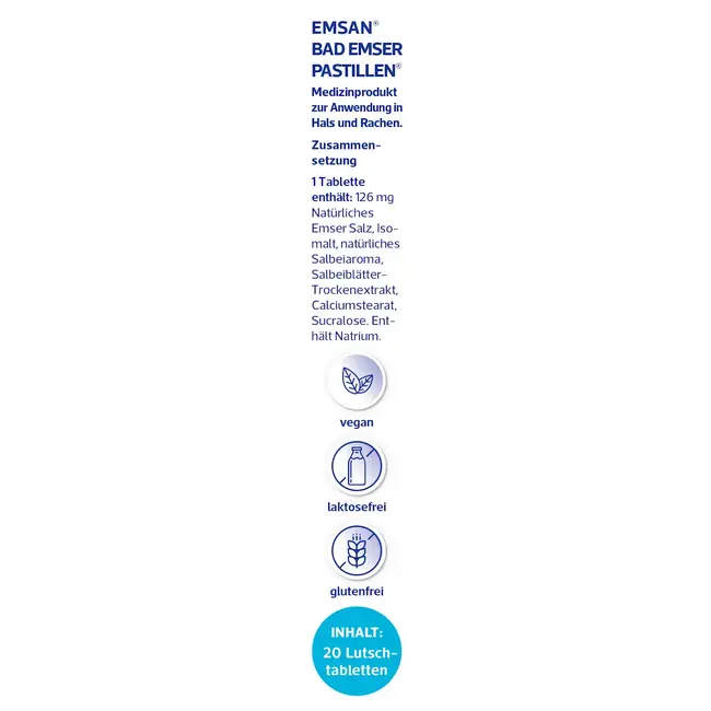 Emsan Keelpastilles Met Salie 20.0 St