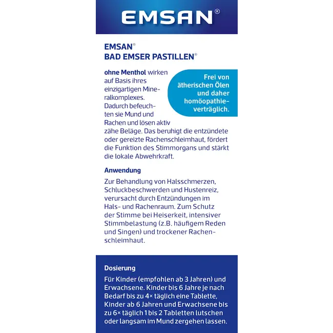 Emsan Keelpastilles Klassiek Zonder Menthol 20.0 St