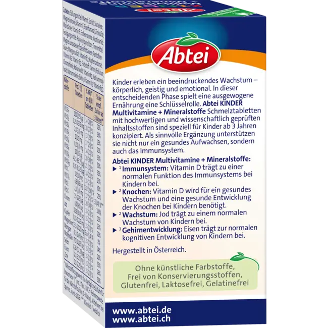 Abtei Multivitaminen Voor Kinderen Smelttabletten 75 St 11.0 g