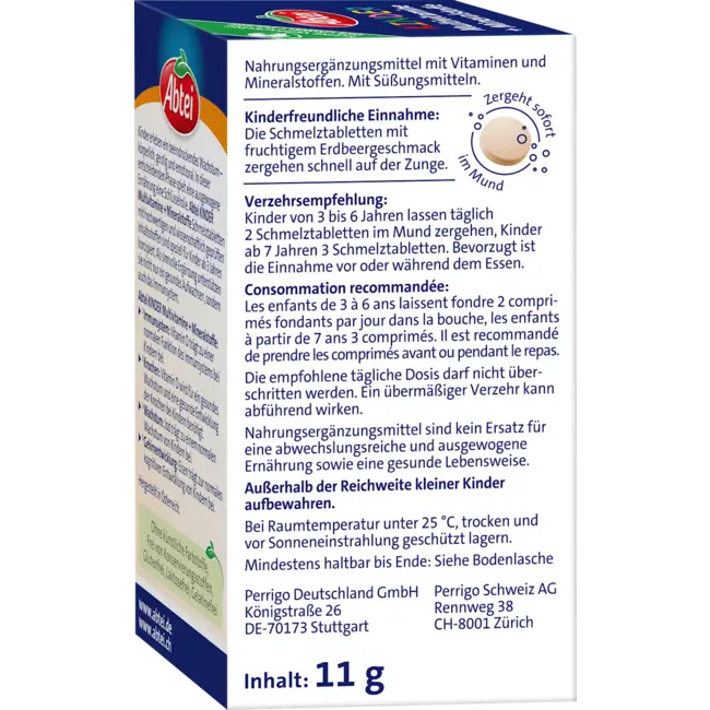 Abtei Multivitaminen Voor Kinderen Smelttabletten 75 St 11.0 g