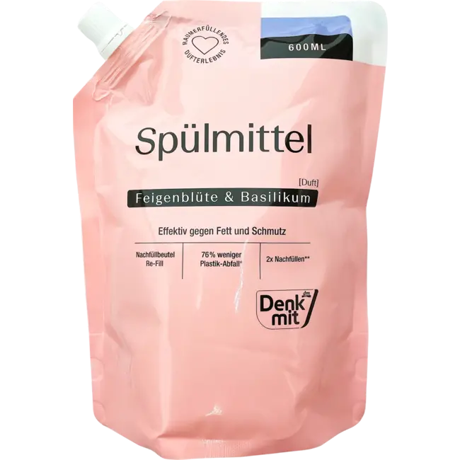 Denkmit Afwasmiddel Vijgenbloesem & Basilicum Navulverpakking 600.0 ml