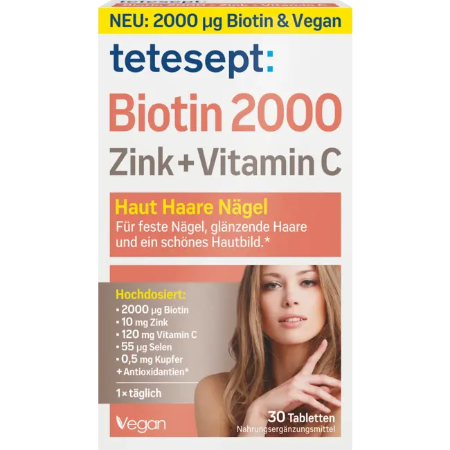 tetesept Biotine 2000 Tabletten 30 Stuks 18.0 g