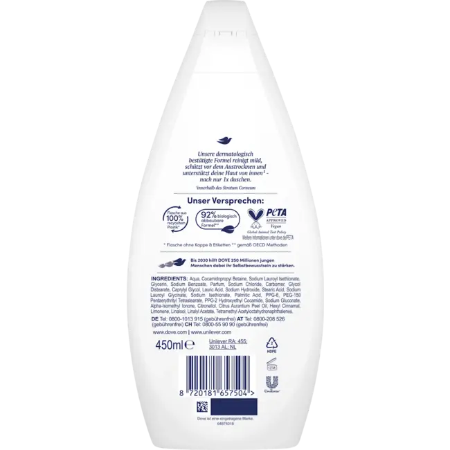 Dove Verzorgingsdouche Zijdezacht 450.0 ml