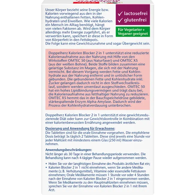 Doppelherz Calorie Blocker 2in1 Tabletten 30.0 St