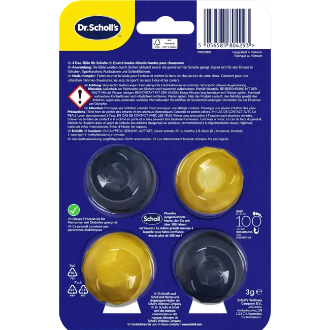 Scholl Schoen Deodorantballen 4.0 St
