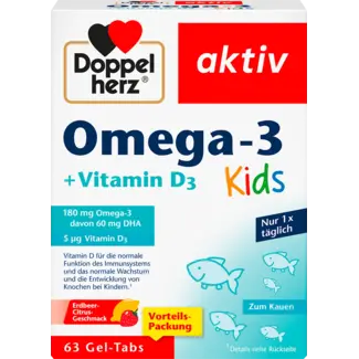 Doppelherz Doppelherz Omega-3 Kids Gel-tabs 63 St