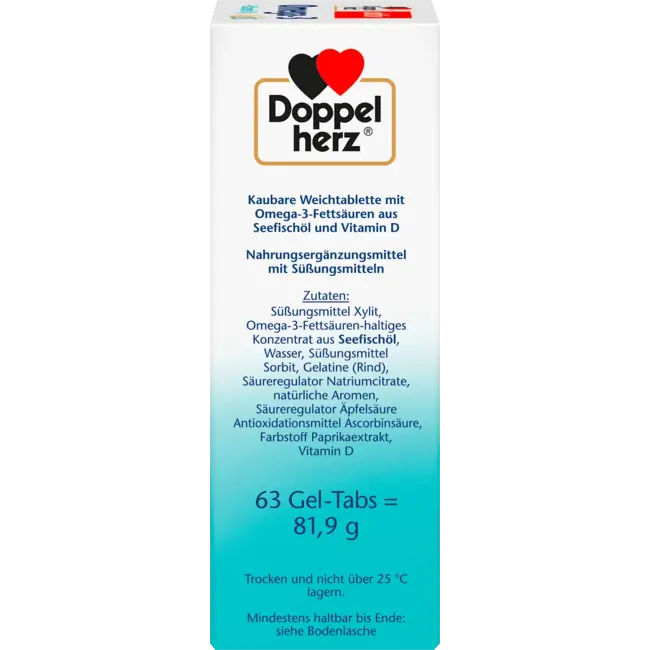 Doppelherz Omega-3 Kids Gel-tabs 63 St 81.9 g