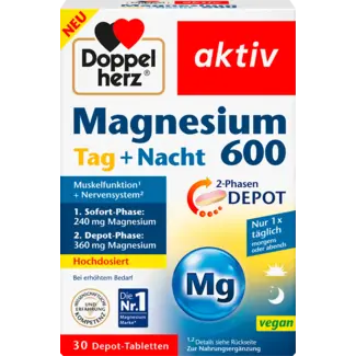 Doppelherz Doppelherz Magnesium 600 Dag + Nacht Bewaartabletten 30 Stuks