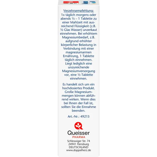 Doppelherz Magnesium 600 Dag + Nacht Bewaartabletten 30 Stuks 52.5 g