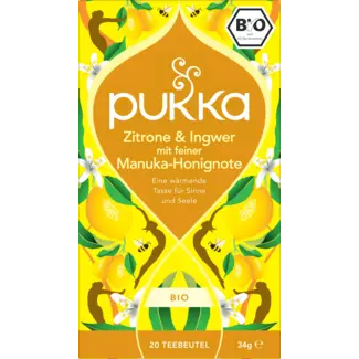 Pukka pukka Kruidenthee Citroen & Gember Met Manuka Honingnoot (20 Zakjes)