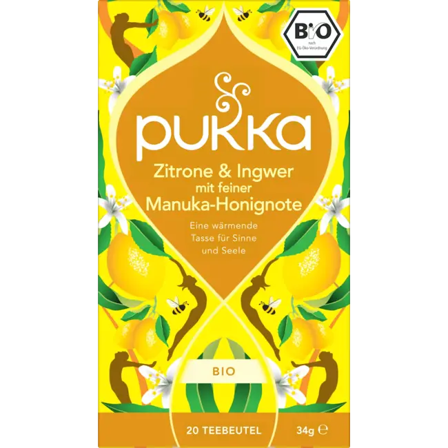 pukka Kruidenthee Citroen & Gember Met Manuka Honingnoot (20 Zakjes) 34.0 g