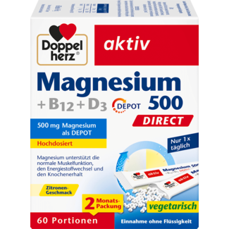 Doppelherz Doppelherz Magnesium 500 Direct Zakjes 60 St.