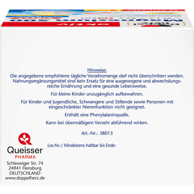 Doppelherz Magnesium 500 Direct Zakjes 60 St. 96.0 g