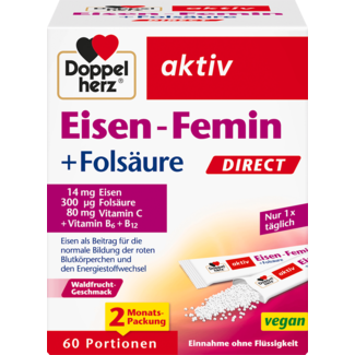 Doppelherz Doppelherz Ijzer Femin Zakjes 60 Stuks