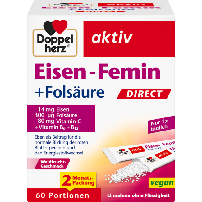 Doppelherz Ijzer Femin Zakjes 60 Stuks 66.0 g
