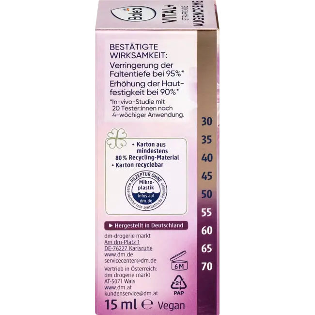 Balea Oogcrème Vital+ Verstevigend 15.0 ml