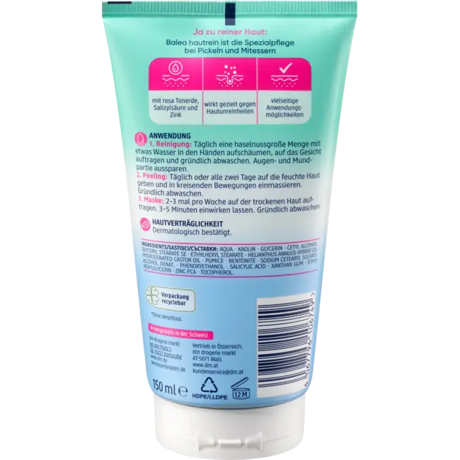 Balea 3-in-1 Reiniging, Peeling & Masker Huidzuiver 150.0 ml