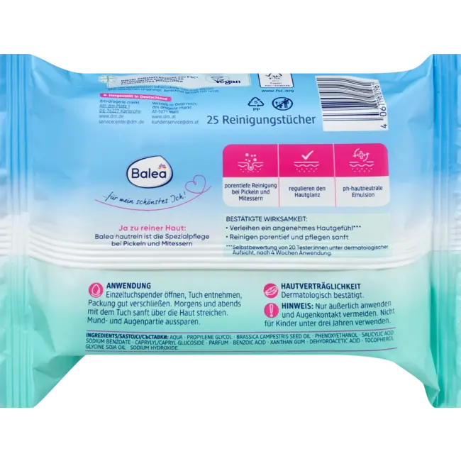 Balea Voedende Reinigingsdoekjes Huidreiniging 25.0 St