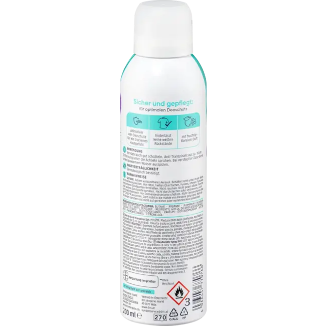 Balea Antitranspirant Deospray Bescherming 5in1 200.0 ml