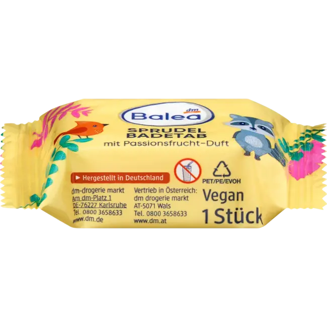 Balea Bruisbad Blokje Blauw, Roze of Geel 18.0 g