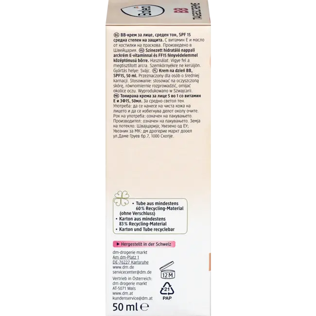 Balea BB Crème Medium Huidskleur SPF 15 50.0 ml
