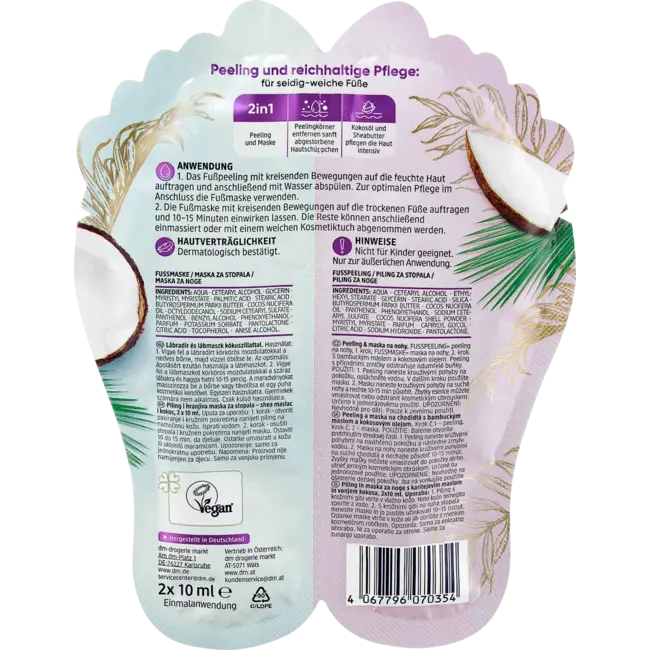 Balea Peeling & Voetmaskerset (2x10ml) 20.0 ml