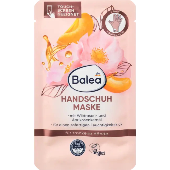 Balea Handmasker Wildrose & Abrikozen 1 paar