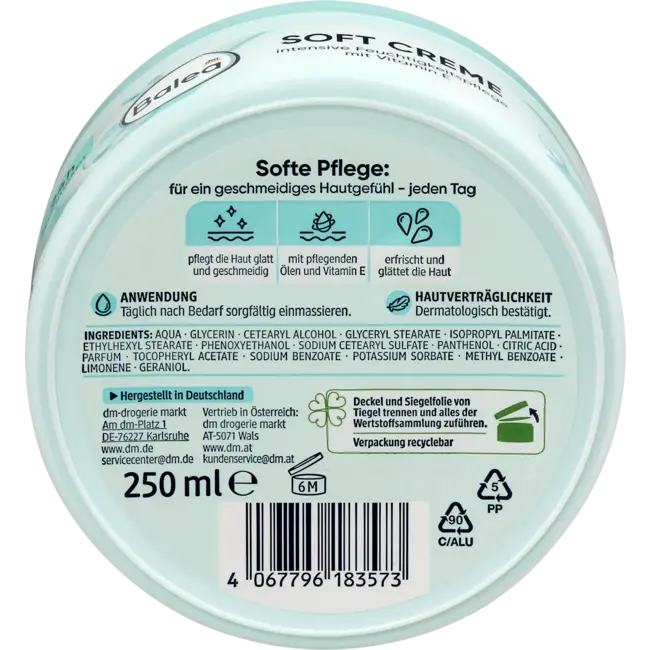 Balea Zachte Crème 250.0 ml